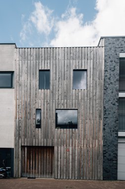 Satır modern mimari evler Amsterdam
