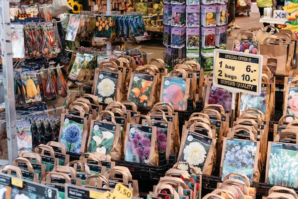 Seeds in flower market in Amsterdam — Stock Photo, Image