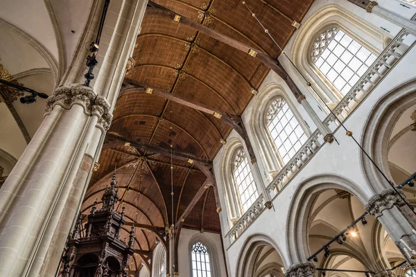 De Nieuwe Kerk en Amsterdam — Foto de Stock