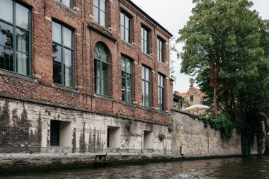 Bruges ortaçağ şehir bina eski sanayi tuğla