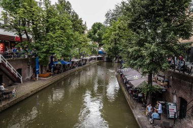Utrecht, Hollanda tarihi merkezinde kanal