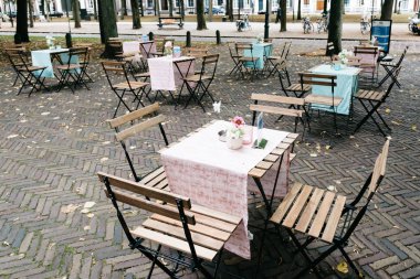 Avrupa'nın eski moda Cafe Teras