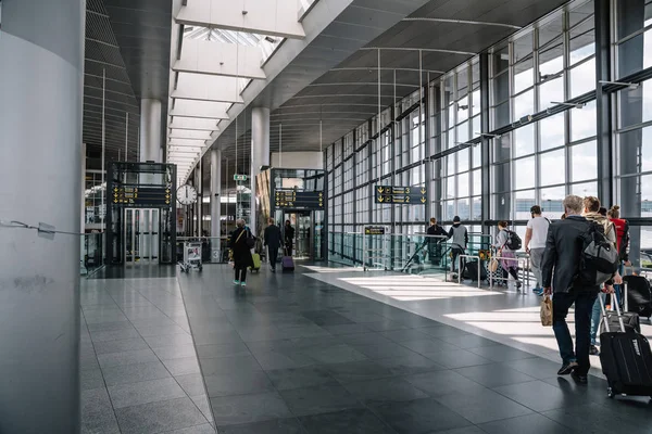 Interior view of terminal of international airport — Stock Photo, Image