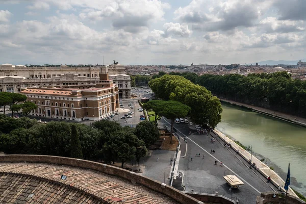 Vista de Roma de Castel Sant Angelo — Fotografia de Stock