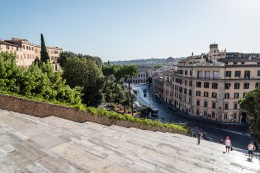  Roma'nın görünümünden Ara Coeli adımları bir güneşli yaz gün