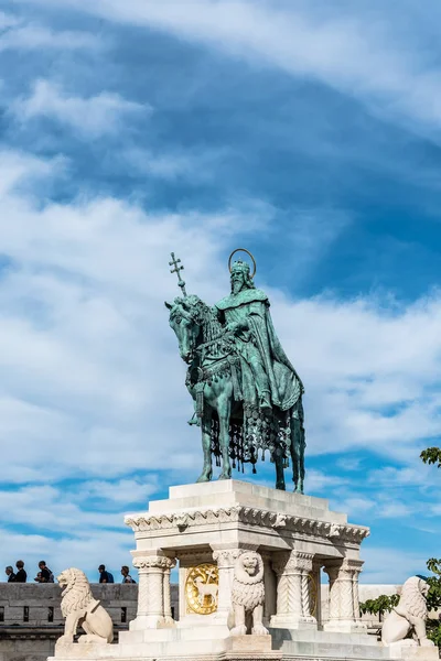 St Stephen statua w Budzie. — Zdjęcie stockowe