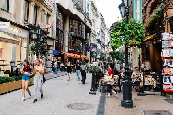 Budapeşte'de ticari sokak