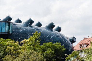 Kunsthaus Graz düşük açılı görünümü