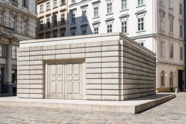 Judenplatz Holocaust Memorial tarihi şehir merkezi Viyana
