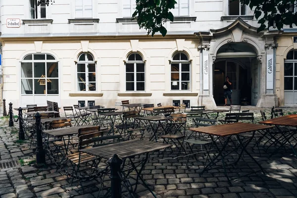 Pittoresca terrazza di ristorante a Vienna — Foto Stock