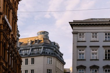 Tarihi kent merkezi Viyana eski konut binalar