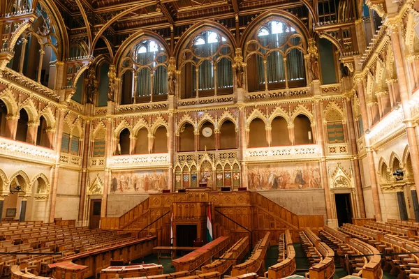 Salle de réunion du Parlement hongrois — Photo