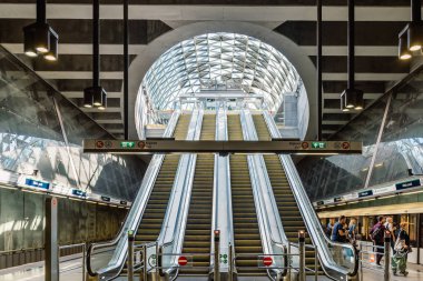 İç görünüm mert Park istasyonu, Budapeşte Metro İstasyonu ben
