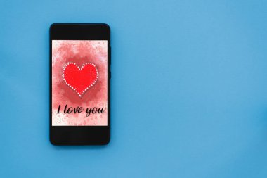 Sevgililer Günü Satılık arka plan smartphone ekranında