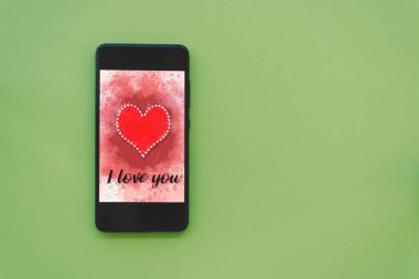 Sevgililer Günü Satılık arka plan smartphone ekranında