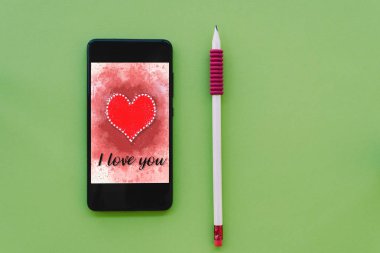 Sevgililer Günü Satılık arka plan smartphone ekranında