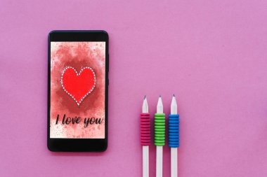 Sevgililer Günü Satılık arka plan smartphone ekranında