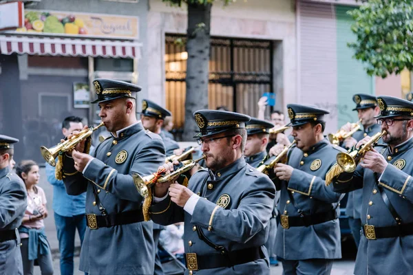 Music band in Easter procession in Cordoba. — Stock Photo, Image