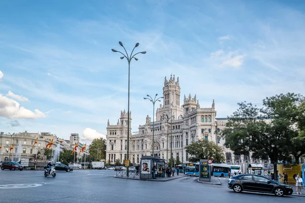 Vista de la Plaza Cybele y el Palacio de Madrid . —  Fotos de Stock