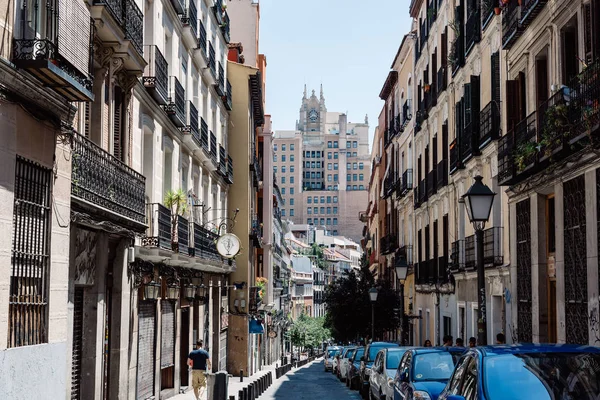 Madrid Malasaña bölgesinde sokak sahne — Stok fotoğraf