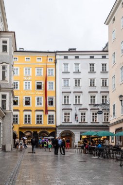 Getreidegasse. Sal, tarihi şehir merkezinin doğal cityscape