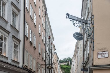Getreidegasse. Sal, tarihi şehir merkezinin doğal cityscape
