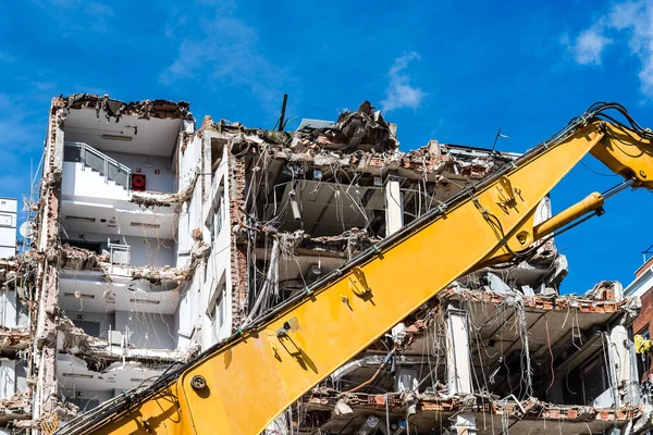Demolition work of office building Stock Photo