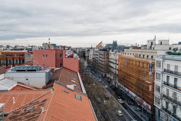 Aerial view of luxury district in Madrid — Stock Photo, Image