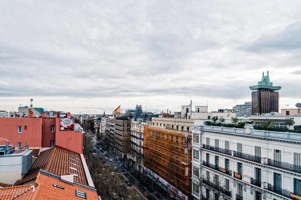 Luchtfoto van luxe wijk in Madrid — Stockfoto