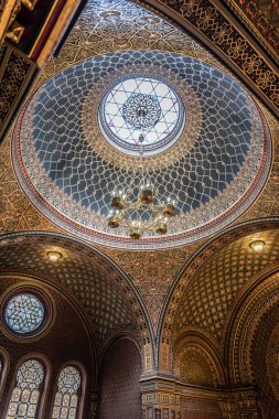  İspanyolca sinagog Prag'ın kubbe iç görünüm