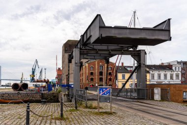 Stralsund Limanı 'ndaki Eski Asma Köprü