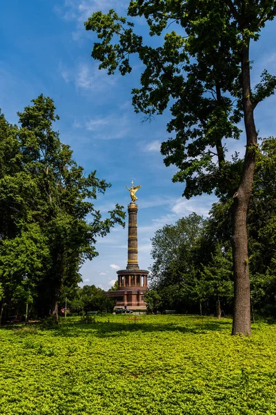 Victory Column, Siegessaeule, στο Πάρκο Tiergarten στο Βερολίνο — Φωτογραφία Αρχείου