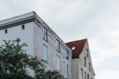 Lubeck, Almanya 'nın tarihi merkezindeki eski gable evleri