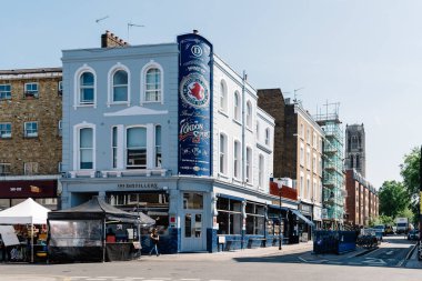 Notting Hill, Londra 'daki Portobello Market Manzarası