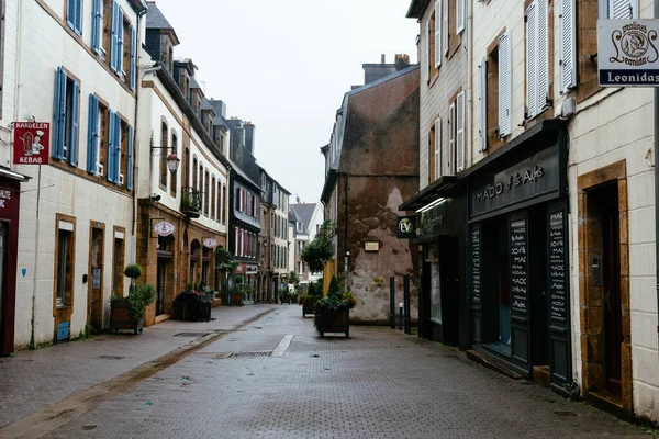 Widok na historyczne centrum Landerneau w Bretanii — Zdjęcie stockowe