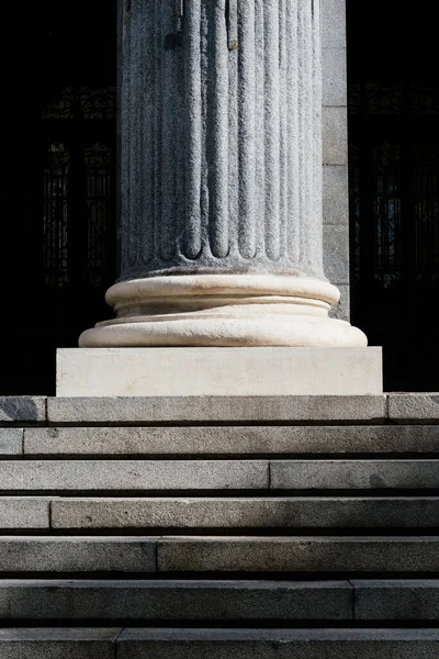 Marble Corinthian Column Base in Public Building — Stock Photo, Image