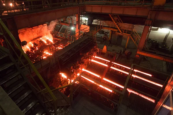 Continuous casting machine at the metallurgical plant
