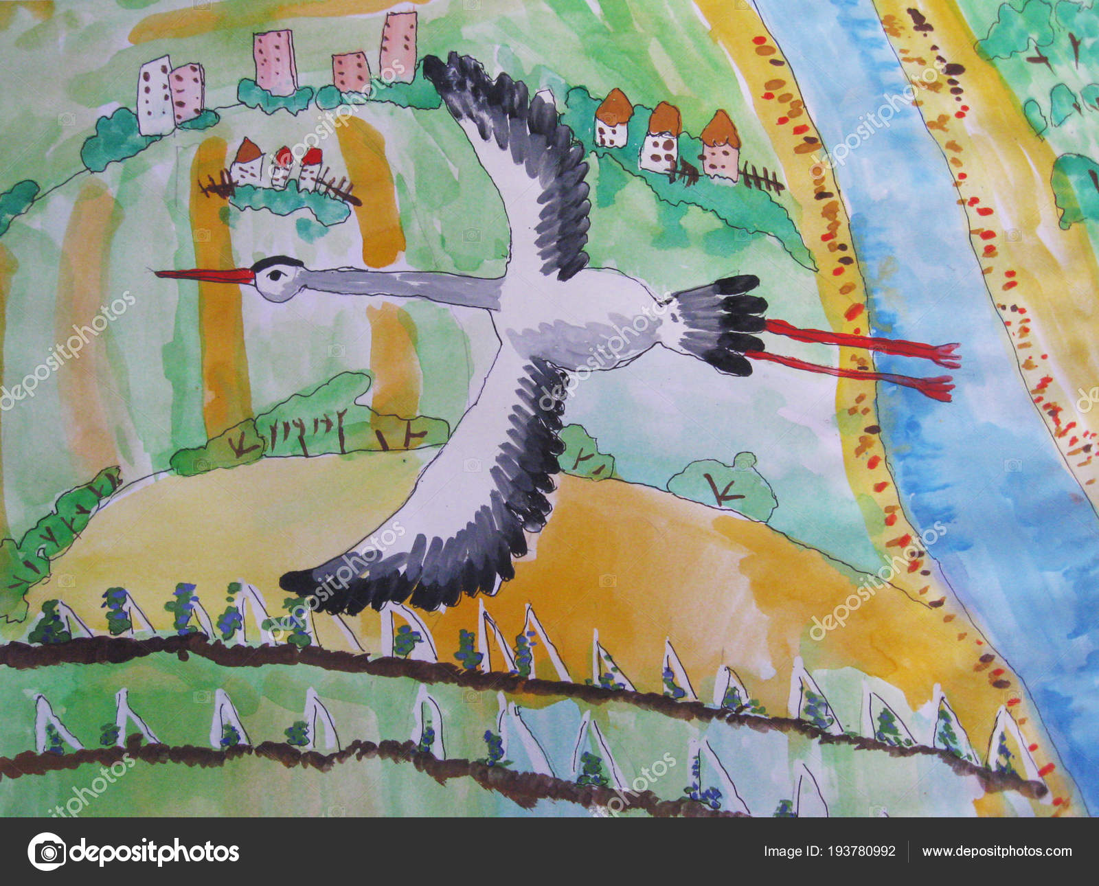 Rysunek Z Widokiem Z Góry Zdjęcie Stockowe Strekalova