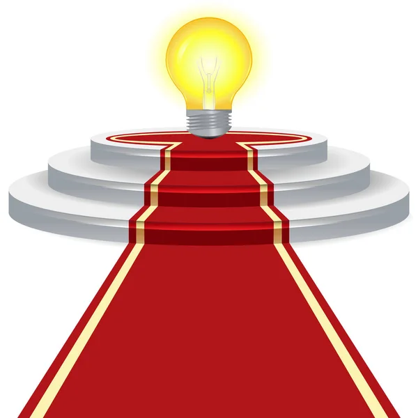 Step light bulb idea infographic. — Stock Vector
