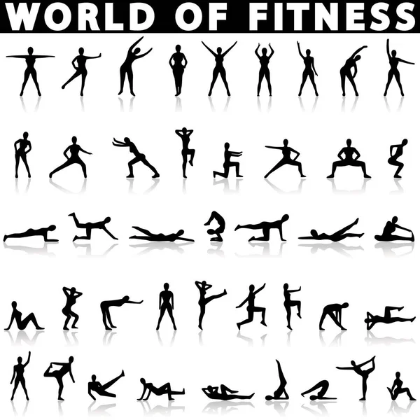 Fitness icons vector — Stock Vector