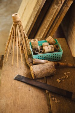 Kağıt şemsiye prodaction Myanmar için el yapımı Atölyesi