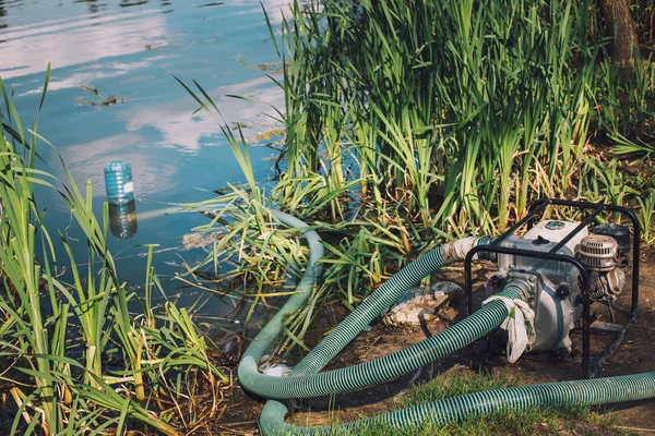 Water and environment pollution from industrial waste — Stock Photo, Image