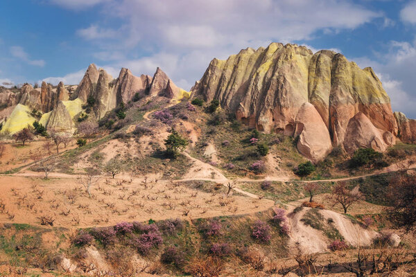 Colorful mountains landscape of Cappadocia, Turkey