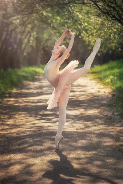 Portrait de belle ballerine avec une émotion romantique et tendre — Photo