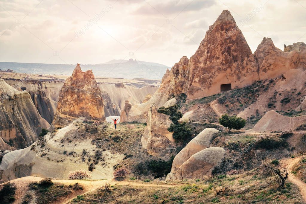 Cappadocia fairy chimney rock formation landscape panorama
