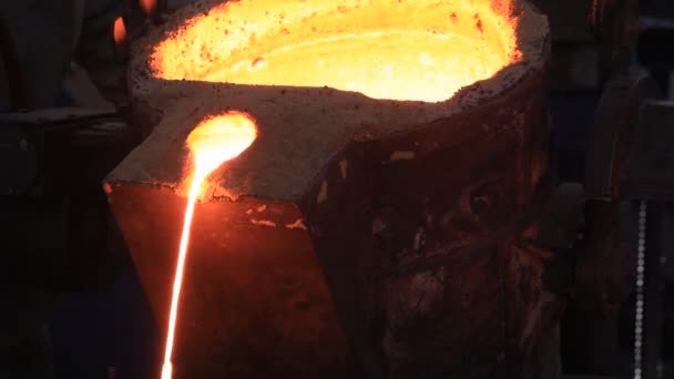 Fundición Derrame Metales — Vídeos de Stock