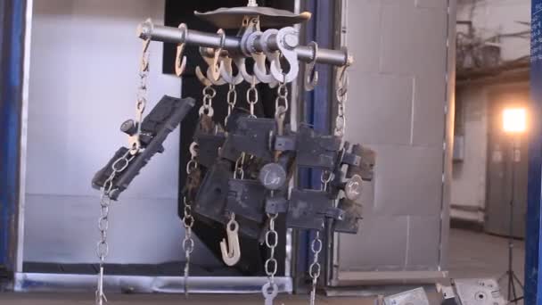 Залізні Сталеві Роботи Часто Розливається Залізо Металургія Розплавлений Метал Сяюча — стокове відео