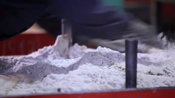 Demir Çelik Fabrikası Erimiş Demir Dökümü Metal Endüstrisi Erimiş Metal — Stok video