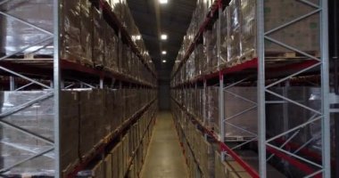 Büyük bir endüstriyel depoda forklift yükleyicisi olarak çalışıyor. Hava saldırısı..