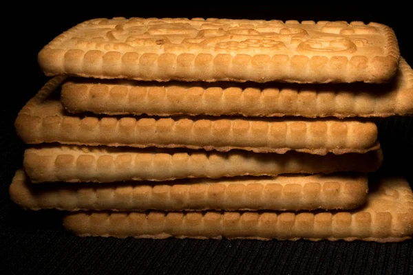 Karácsonyi cookie-k elszigetelt fekete háttér. — Stock Fotó